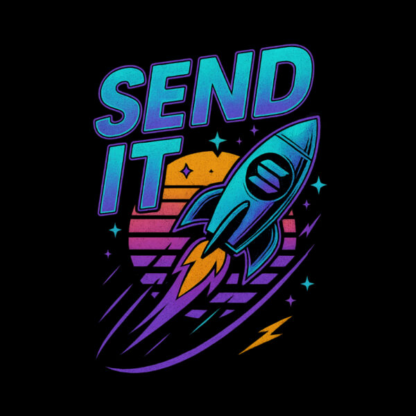 Send It Solana Rocket Tee - Image 2