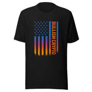 Bullish Crypto Flag Tee – American Grit Meets Market Conviction